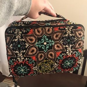 Vera Bradley two compartment cosmetic travel bag